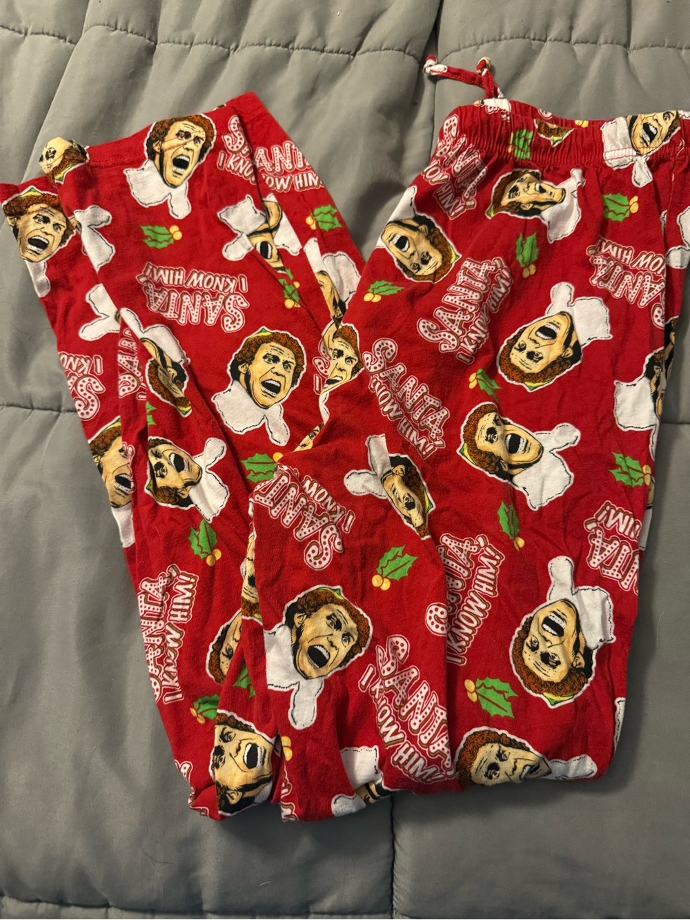 Elf Christmas pajama pants, size large